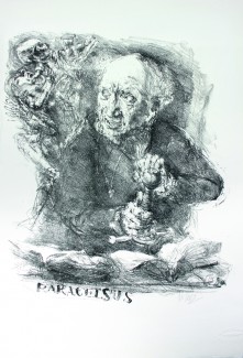 Lithographie Paracelsus von Bernhard Heisig, 1994
