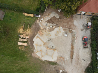 Blick auf die Baustelle