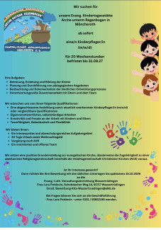 Stellenausschreibung Kinderpflegerin